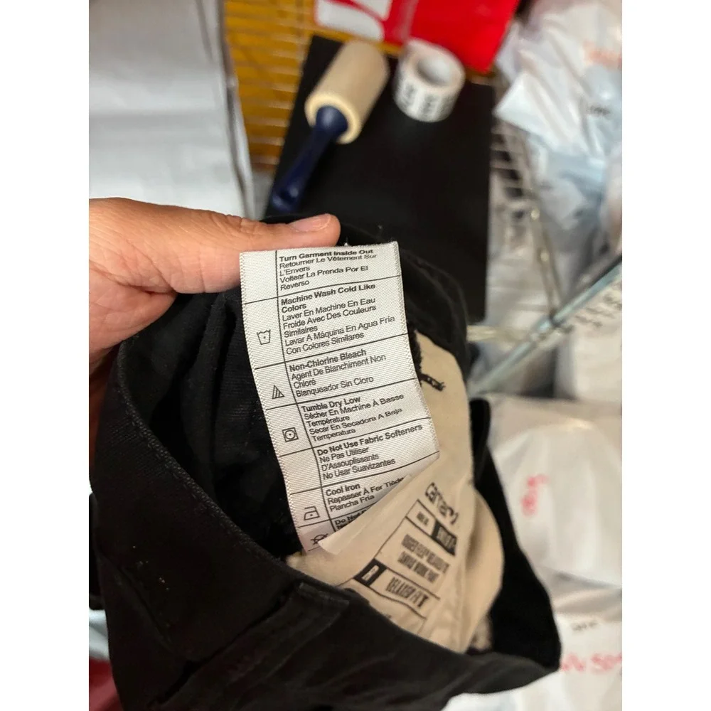 Carhartt Rugged Flex Relaxed Fit Canvas‎ Pants Black BN2291-M 30x32 Distressed